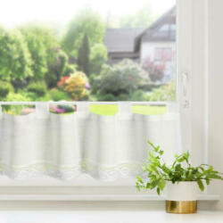 Eurofirany Vince modern vitrázs függöny pántos fehér 30x150 cm