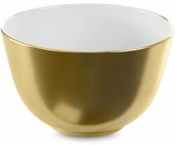 Eurofirany Ebru1 dekoratív kerámia tál Fehér/arany 30x30x18 cm