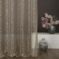 EUROFIRANY Amanda hálós szerkezetű fényáteresztő függöny Bézs 140x250 cm - homeandstyle