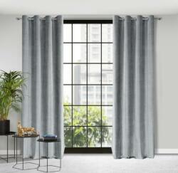 EUROFIRANY Lussi áttört jacquard mintás bársony függöny Acélszürke 140x250 cm