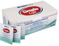 Bradoline Kézfertőtlenítő törlőkendő egyenként csomagolt 100 db (MG 23893)