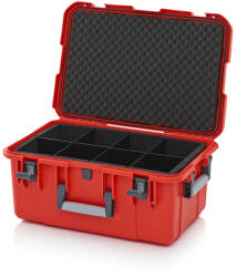 AUER Packaging Védőkoffer Pro, 3 Fogantyúval, Szögletes Párnázással, Rekeszekkel Cp G 6427 B3 vérnarancs (CP_G_6427_B3_2002)