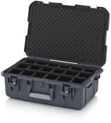AUER Packaging Védőkoffer Pro Párnázott Betéttel, Zárral Cp S 6422 SWG B4 antracit szürke (CP_S_6422_B4_7016)