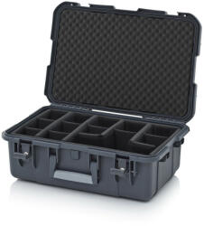 AUER Packaging Védőkoffer Pro T Párnázott Betéttel, Zárral Cp S 6422 SWG B5 antracit szürke (CP_S_6422_B5_7016)