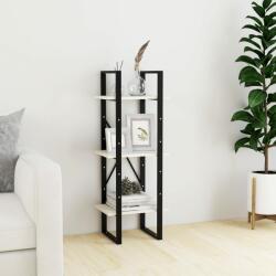vidaXL Bibliotecă cu 3 rafturi, alb, 40x30x105 cm, lemn masiv de pin (806493) Biblioteca