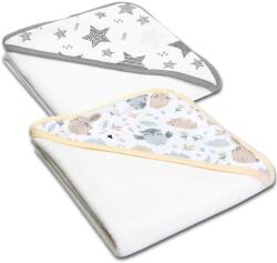 Kidizi Set doua prosoape bebe din bumbac cu gluga 90x90 cm Kidizi Magic Forest Friends (5949221106380)