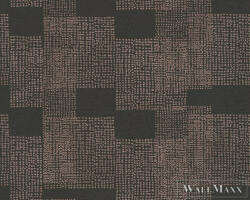 AS Creation Desert Lodge 38525-2 fekete, réz, fémhatású Textil mintás Klasszikus vlies tapéta (38525-2)