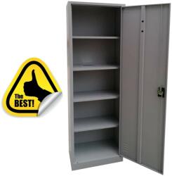Plus Mobilier Fiset metalic Premium 4 rafturi A60, 600x400x1800 mm (LxlxH), 50 kg/polita, neasamblat, inchidere 3 puncte, PLUS gri Fiset metalic 1 4 600x400x1800 50 kg (61004483) Dulap arhivare