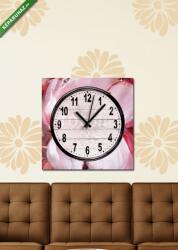  Vászonkép óra, Premium Kollekció: Cseresznye virágfej(25x25 cm C01)