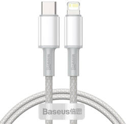 Baseus Cablu Baseus High Density Braided Cable Type-C laLightning, PD, 20W, 2m (White)