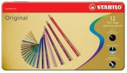 STABILO Set 12 creioane colorate Stabilo Original, cutie metal (SW87736)