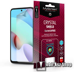 MyScreen CRYSTAL BacteriaFREE képernyővédő fólia - CRYSTAL - 1db, törlőkendővel, antibakteriális, A képernyő sík részét védi! - Xiaomi Redmi 10 / Redmi 10 Prime / Redmi 10 (2022)