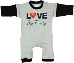 Asti Love my family" feliratos hosszú ujjú rugdalózó