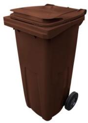  Pubela de exterior din plastic pentru deseuri sortate, volum 120 l, maro M007072 Cos de gunoi