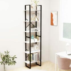 vidaXL Raft de depozitare, alb, 60x30x210 cm, lemn masiv de pin (806523) Biblioteca