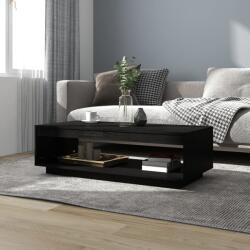 vidaXL Măsuță de cafea, negru, 110x50x33, 5 cm, lemn masiv de pin (808512) Masa de cafea