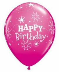 11 inch-es Birthday Sparkle Wild Berry Szülinapi Lufi (6 db/csomag)