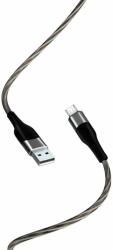 XO Cablu de date XO NB158, LED, USB/MICRO-USB, 2.4A, 1 m, Gri (6920680874750)