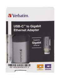 Verbatim USB-C GIGABIT Adapter Ethernet 10 cm cable (49146) - vexio