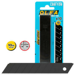 OLFA LBB-10B tördelhető penge, fekete, 18 mm, 10 db/csomag (LBB-10B) - ezermesterszerszam