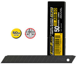 OLFA ABB-50 tördelhető penge, fekete, 9 mm, 50 db/csomag (ABB-50) - ezermesterszerszam