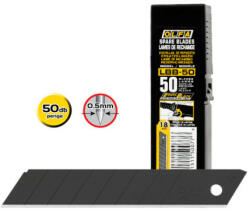 OLFA LBB-50 tördelhető penge, fekete, 18 mm, 50 db/csomag (LBB-50)