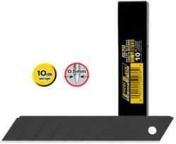 OLFA LBB-10 tördelhető penge, fekete, 18 mm, 10 db/csomag (LBB-10) - ezermesterszerszam