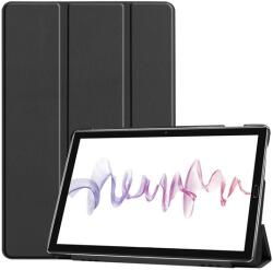 Gigapack Tok álló, bőr hatású (aktív FLIP, oldalra nyíló, TRIFOLD asztali tartó funkció) FEKETE Huawei MediaPad M6 10.8 WIFI, Huawei MediaPad M6 10.8 LTE (GP-89130)