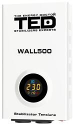Ted Electric Stabilizator tensiune Ted Electric, 500 VA, 300 W, afisaj digital, 2 x Schuko, alarma sonora (TED-AVR500WA)
