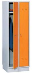  Dulap sudat pentru vestiar Daniel, 2 compartimente, incuietoare cilindrica, gri/portocaliu M276103