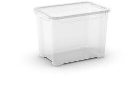  Cutie de depozitare de plastic cu capac, transparent, 20 l M122019