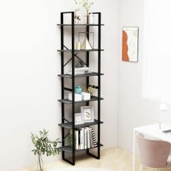 vidaXL Raft de depozitare, gri, 60x30x210 cm, lemn masiv de pin (806524) Biblioteca