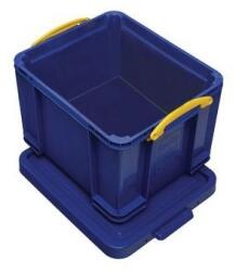  Cutie de depozitare din plastic cu capac cu cleme, albastra, 35 l M932345