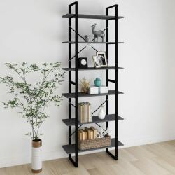 vidaXL Dulap înalt, gri, 80x30x210 cm, lemn masiv de pin (806544) Biblioteca