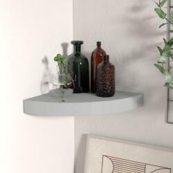 vidaXL Raft de colț suspendat, gri, 25x25x3, 8 cm, MDF (323901) Raft