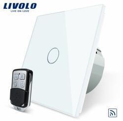 Livolo Intrerupator LIVOLO simplu wireless cu touch si telecomanda inclusa (Alb) (VL-C7-C1/701R-11)