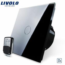 Livolo Intrerupator LIVOLO simplu wireless cu touch si telecomanda inclusa (Negru) (VL-C7-C1/701R-12)