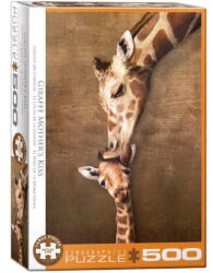 EUROGRAPHICS 500 db-os puzzle - Giraffe Mother's Kiss (6500-0301) (6500-0301)