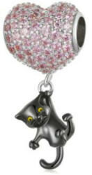 Ékszerkirály Ezüst charm, macska légballonnal (1005003443408078)