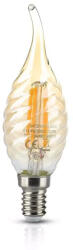 V-TAC Bec LED - 4W, Filament, E14, Candle Tail Amber Reflector Al 2700K (17979-)