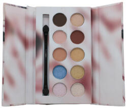 Kiss Beauty Paleta farduri de ochi, Kiss Beauty Fashion, 10 culori, pensula inclusa