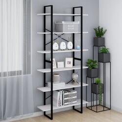 vidaXL Dulap înalt, alb, 100x30x210 cm, lemn masiv de pin (806563) Biblioteca