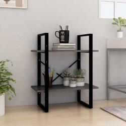 vidaXL Bibliotecă cu 2 rafturi, gri, 60x30x70 cm, lemn masiv de pin (806434) Biblioteca