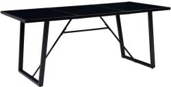 vidaXL Masă de bucătărie, negru, 180 x 90 x 75 cm, sticlă securizată (281558)