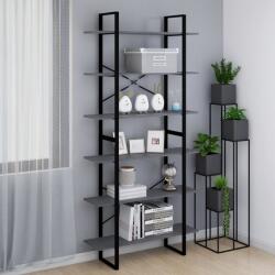 vidaXL Dulap înalt, gri, 100x30x210 cm, lemn masiv de pin (806564) Biblioteca