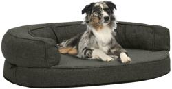 vidaXL Saltea ergonomică pat câini gri închis 75x53cm aspect in/fleece (171293) - vidaxl