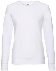 Fruit of the Loom Női Pulóver Hosszú ujjú Fruit of the Loom Lightweight Raglan Sweat Lady-Fit - 2XL, Fehér