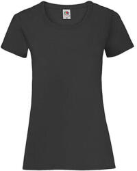 Fruit of the Loom Női póló Csapott ujjú Fruit of the Loom Valueweight T Lady-Fit - M (12), Fekete