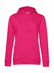 B&C Collection Női kapucnis hosszú ujjú organikus pulóver B and C Organic Hooded /women L, Magenta rózsaszín