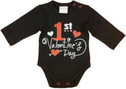  1st Valentine's day" feliratos valentin napi baba body fekete